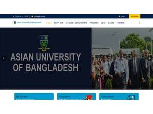 Asian University of Bangladesh's Website Screenshot