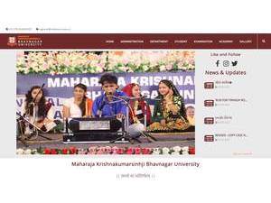 મહારાજા ક્રિષ્નાકુમારસિંહજી ભાવનગર યુનિવર્સિટી's Website Screenshot