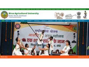 Birsa Agricultural University's Website Screenshot