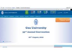 गोवा युनिवर्सिटी's Website Screenshot