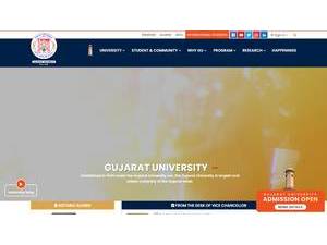 Gujarat University's Website Screenshot