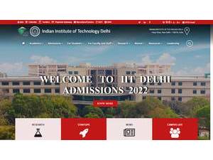 Indian Institute of Technology Delhi's Website Screenshot