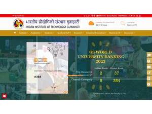 Indian Institute of Technology Guwahati's Website Screenshot