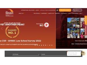 The Northcap University's Website Screenshot