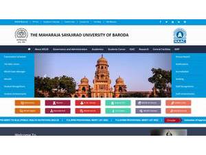 The Maharaja Sayajirao University of Baroda's Website Screenshot
