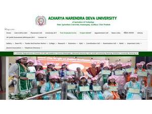Acharya Narendra Deva University of Agriculture & Technology's Website Screenshot