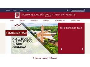 National Law School of India University's Website Screenshot