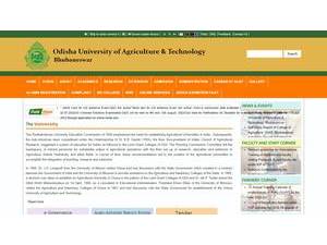 Odisha University of Agriculture and Technology's Website Screenshot