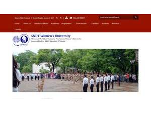Shreemati Nathibai Damodar Thackersey Women's University's Website Screenshot