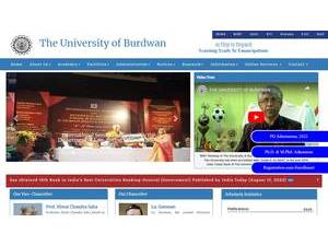 বর্ধমান বিশ্ববিদ্যালয়'s Website Screenshot