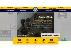 Airlangga University's Website Screenshot