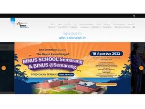 Bina Nusantara University's Website Screenshot
