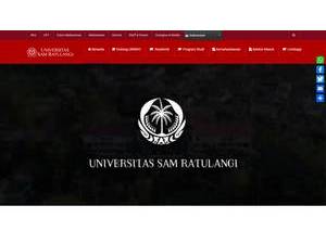 Sam Ratulangi University's Website Screenshot