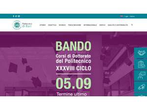 Polytechnic University of Bari's Website Screenshot
