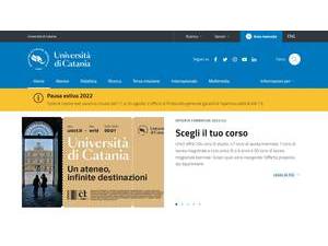 Università degli Studi di Catania's Website Screenshot