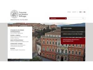 Università per Stranieri di Perugia's Website Screenshot