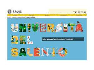 Università del Salento's Website Screenshot