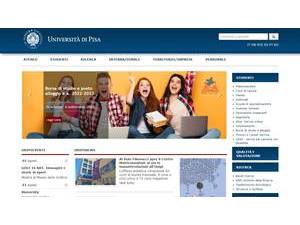 University of Pisa's Website Screenshot