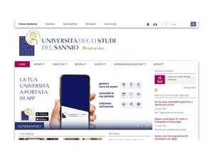 Università degli Studi del Sannio di Benevento's Website Screenshot