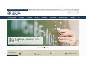 University of Trieste's Website Screenshot