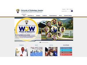 University of Technology, Jamaica's Website Screenshot