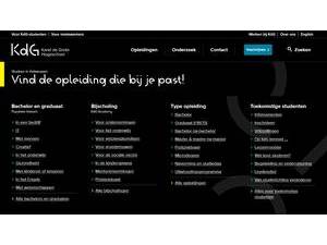 Karel de Grote University College's Website Screenshot