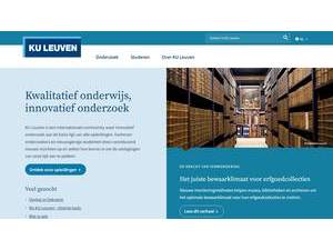 Catholic University of Leuven's Website Screenshot