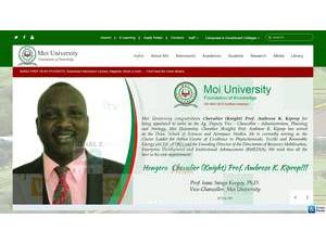 Moi University's Website Screenshot