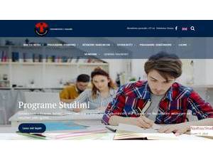 University of Tirana's Website Screenshot