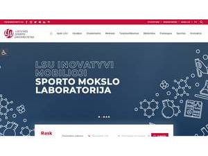 Lithuanian Sports University's Website Screenshot