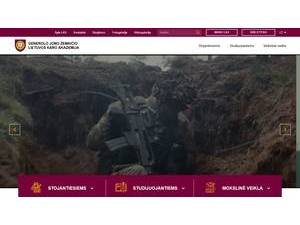 Generolo Jono Žemaicio Lietuvos karo akademija's Website Screenshot