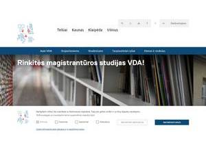 Academy Arts, Vilnius's Website Screenshot