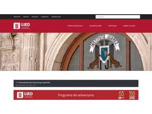Juárez University of the State of Durango's Website Screenshot