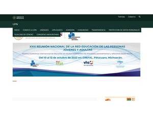 Universidad Pedagógica Nacional, Mexico's Website Screenshot