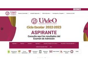 Autonomous University of the West's Website Screenshot