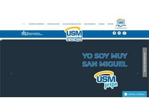 San Miguel University's Website Screenshot
