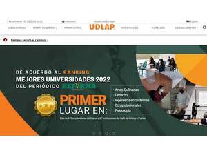 University of Las Américas, Puebla's Website Screenshot