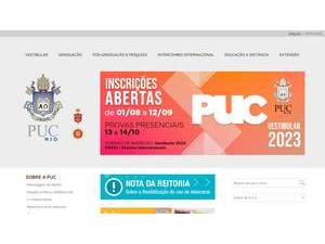 Pontifical Catholic University of Rio de Janeiro's Website Screenshot