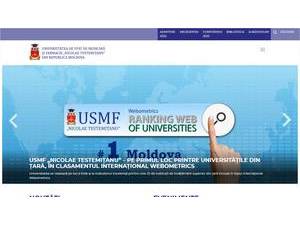 Государственный университет медицины и фармации им. N.Testemitanu's Website Screenshot