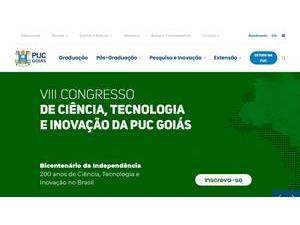 Pontifical Catholic University of Goiás's Website Screenshot