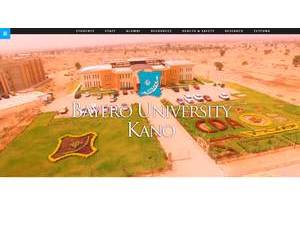 Bayero University Kano's Website Screenshot