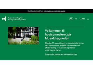 Norges musikkhøgskole's Website Screenshot