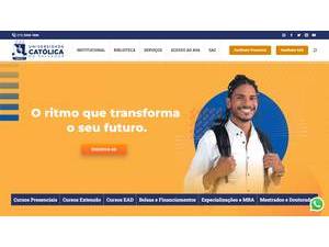 Universidade Católica do Salvador's Website Screenshot