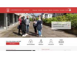 University of Bergen's Website Screenshot