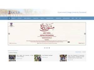Government College University, Faisalabad's Website Screenshot