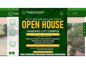 Hamdard University's Website Screenshot