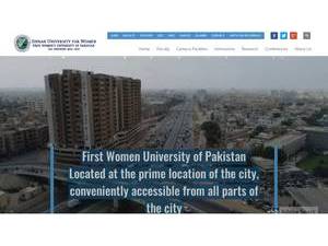 جناح یونیورسٹی برائے خواتین's Website Screenshot