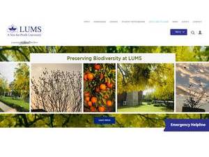 لاہور یونیورسٹی آف مینجمنٹ سائنسز's Website Screenshot