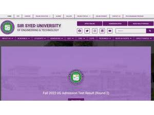 Sir Syed University of Engineering and Technology's Website Screenshot
