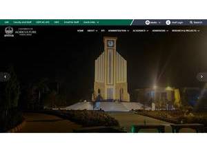 University of Agriculture, Faisalabad's Website Screenshot